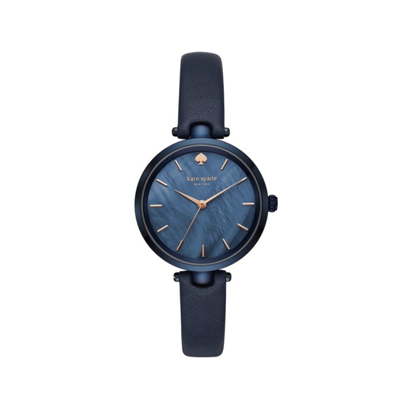 Kate Spade New York 34mm Holland Navy Leather Strap Watch in Navy Blue - Picture 1 of 15